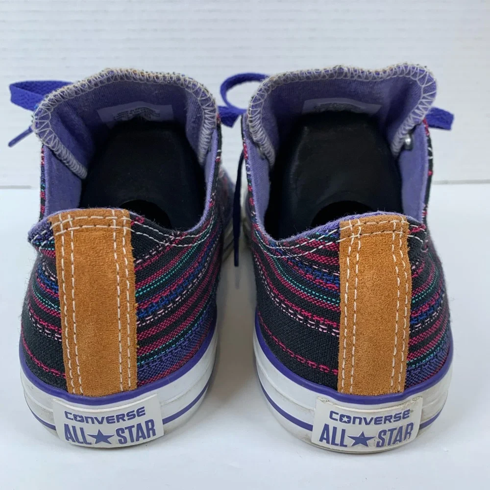 Converse All Star Striped Low Top Junior Sneaker Shoe 648867F Size 5.5 (S128)